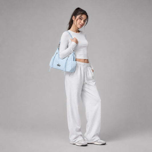 Alo Yoga Inspired Hobo Shoulder Bag for Women | Lightweight Fabric Handbag