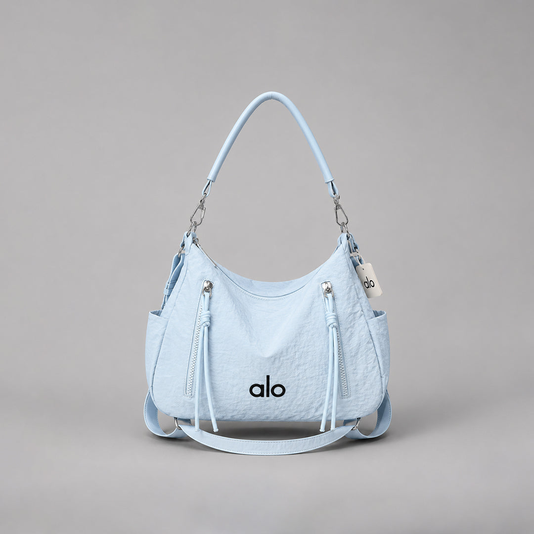 Alo Yoga Inspired Hobo Shoulder Bag for Women | Lightweight Fabric Handbag