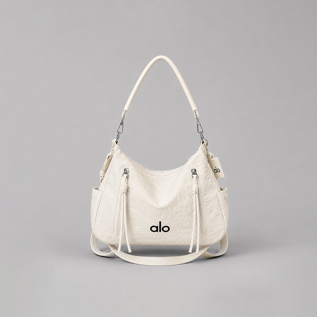 Alo Yoga Inspired Hobo Shoulder Bag for Women | Lightweight Fabric Handbag