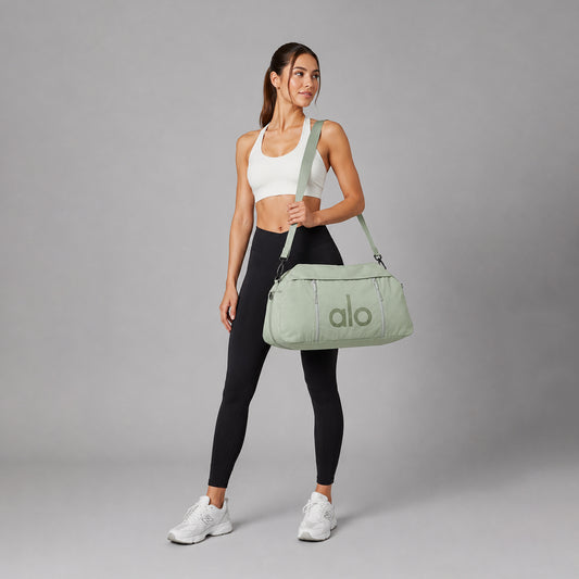 Alo Yoga Inspired Gym Bag for Women | Nylon Sports Duffel