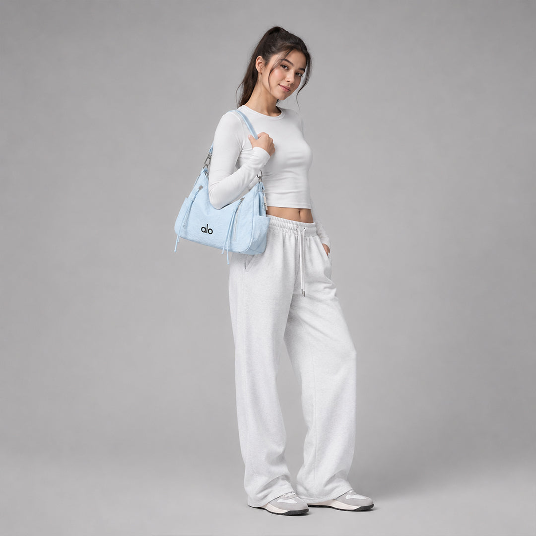 Alo Yoga Inspired Hobo Shoulder Bag for Women | Lightweight Fabric Handbag