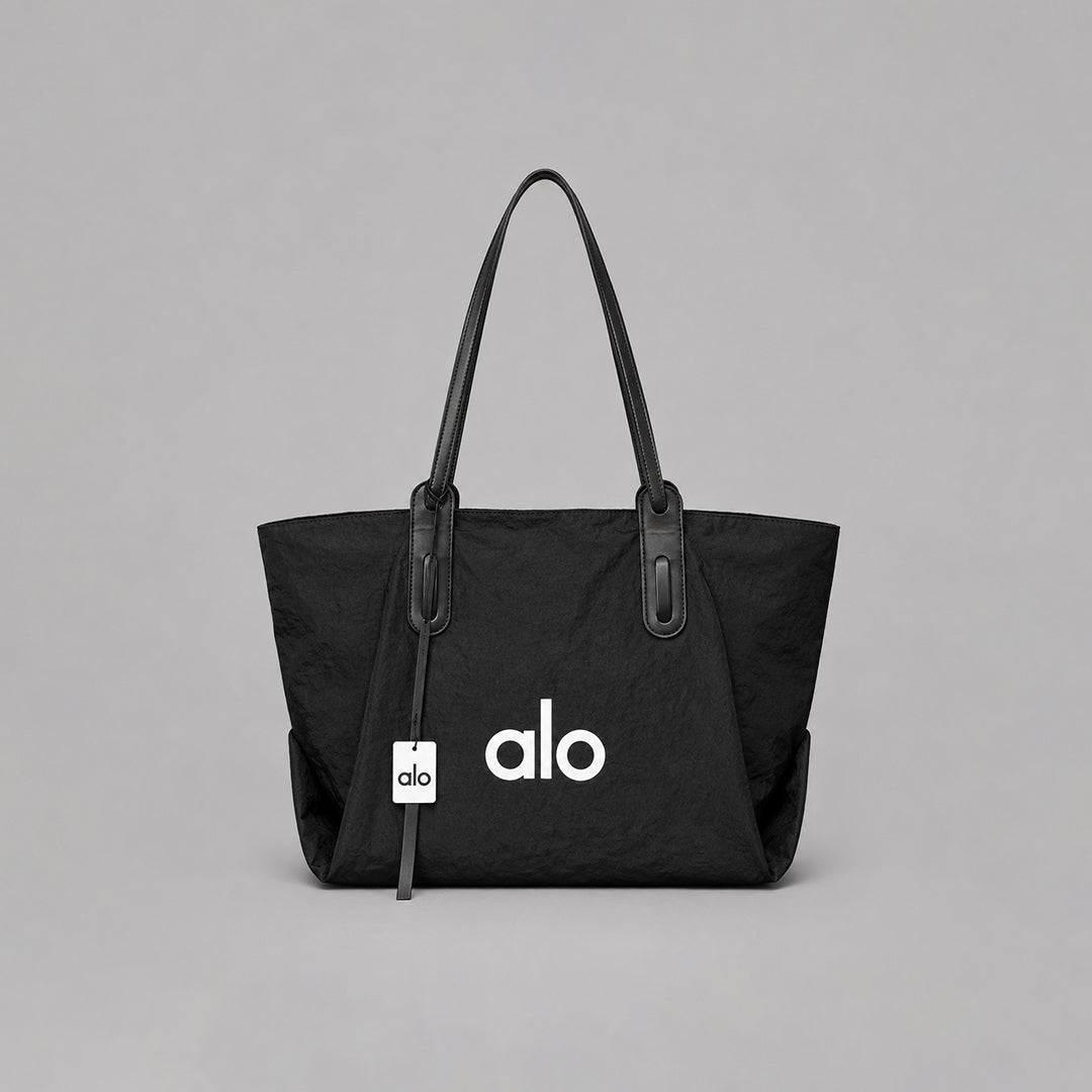Alo Yoga Inspired Tote Bag for Women | Woven Fabric Shoulder Bag