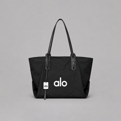 Alo Yoga Inspired Tote Bag for Women | Woven Fabric Shoulder Bag