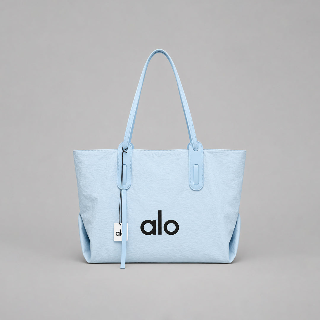 Alo Yoga Inspired Tote Bag for Women | Woven Fabric Shoulder Bag