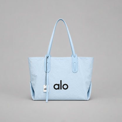Alo Yoga Inspired Tote Bag for Women | Woven Fabric Shoulder Bag