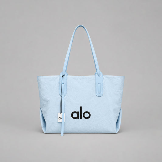 Alo Yoga Inspired Tote Bag for Women | Woven Fabric Shoulder Bag