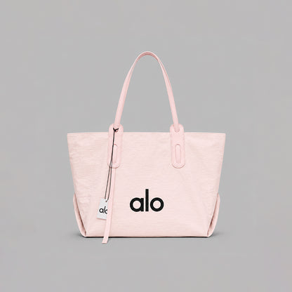 Alo Yoga Inspired Tote Bag for Women | Woven Fabric Shoulder Bag