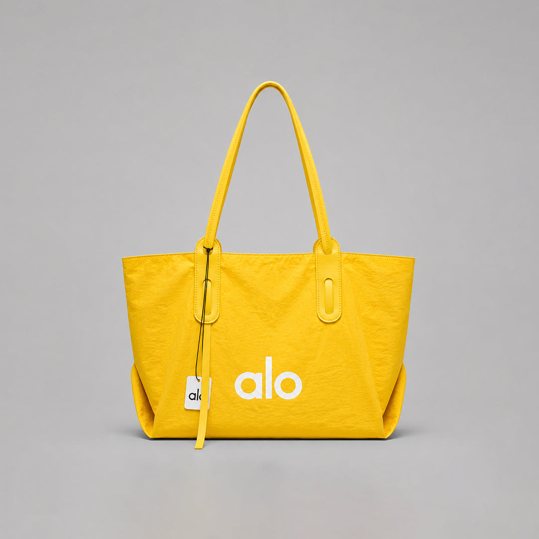 Alo Yoga Inspired Tote Bag for Women | Woven Fabric Shoulder Bag