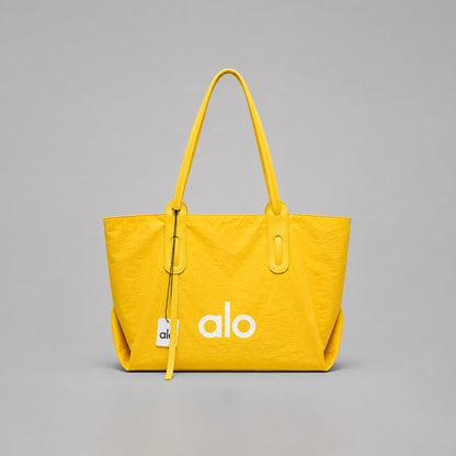 Alo Yoga Inspired Tote Bag for Women | Woven Fabric Shoulder Bag