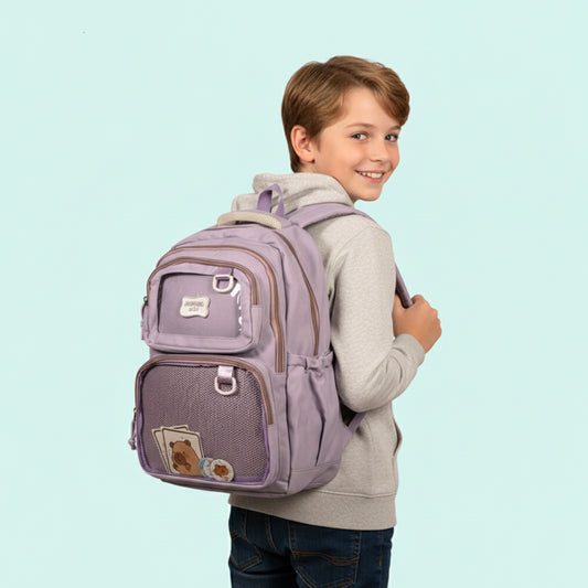 Jinipeng Purple School Bag for Boys
