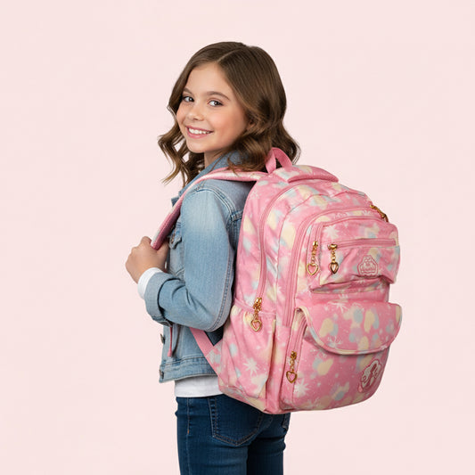 Bright Pink School Bag for Girls