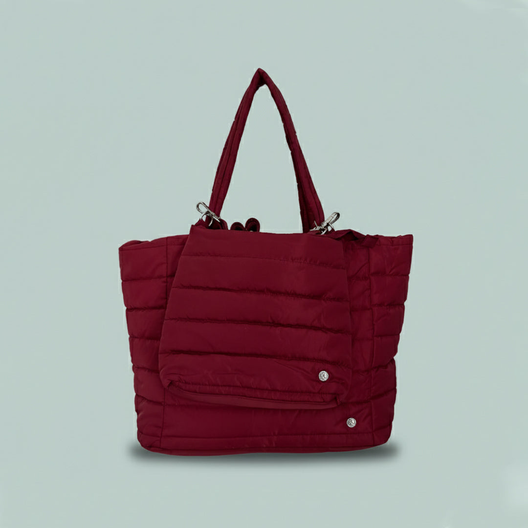 Puffy Tote Bag with Crossbody bag