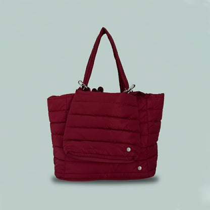 Puffy Tote Bag with Crossbody bag