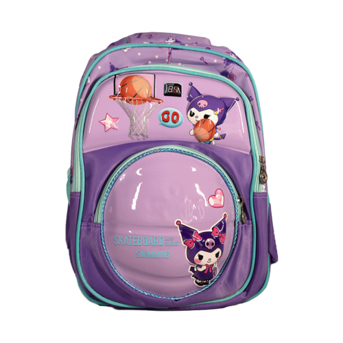 Skateboard Purple School Bag