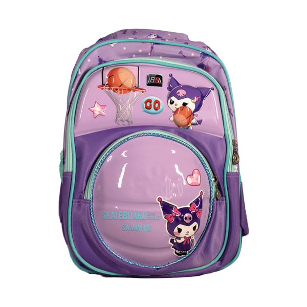 Skateboard Purple School Bag